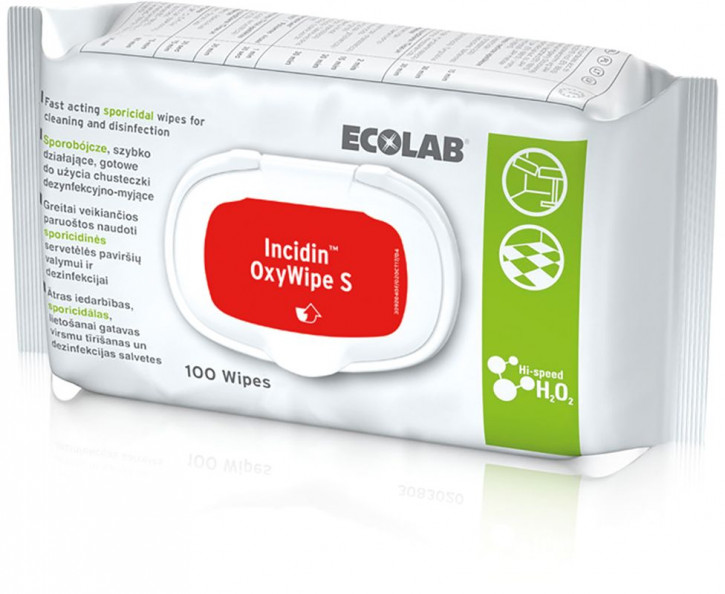 Ecolab Incidin OxyWipe S, 6 Pack á 100 Tücher