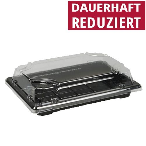 Sushi-Box to go mit Deckel, schwarz