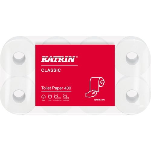 Katrin Classic Toilet 400 Toilettenpapier 2-lag, 400 Blatt
