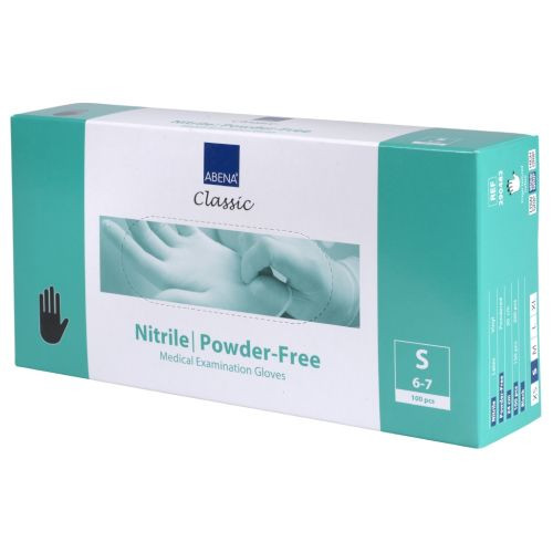 Abena Nitril Classic Sensitiv Handschuh  S, schwarz