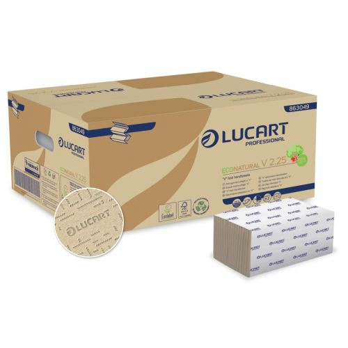 Lucart EcoNatural V2.25 Papierhandtücher 2-lag., 21x25,3cm,  zick/zack