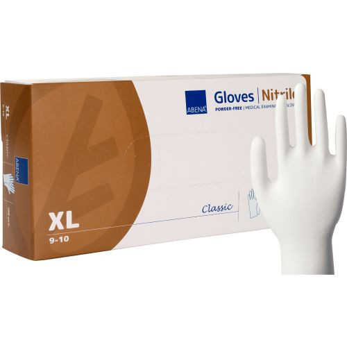 Abena Nitril Handschuhe Classic XL, weiß
