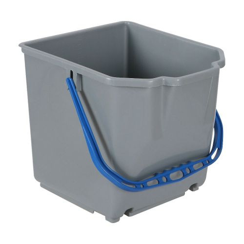 CLEVER-Line Eimer 18 ltr. grau, eckig Kunststoff, mit BLAUEM Griff