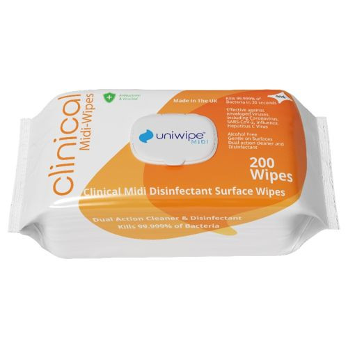 Clinical MIDI Wipes - gebrauchsfertige Desinfektionstücher 22x20 cm