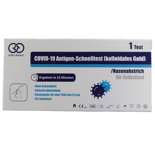 Anbio Biotech Covid-19 Antigen Schnelltest, Selbsttest - Nasal