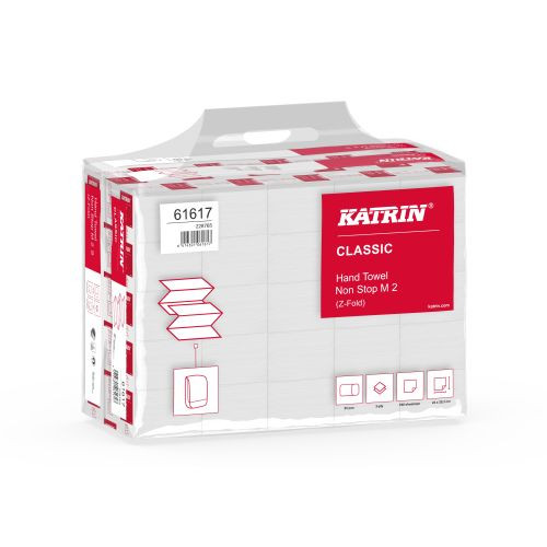 Katrin Falthandtuch Classic Non-Stop M2, 2-lag.  20,3x24cm weiß