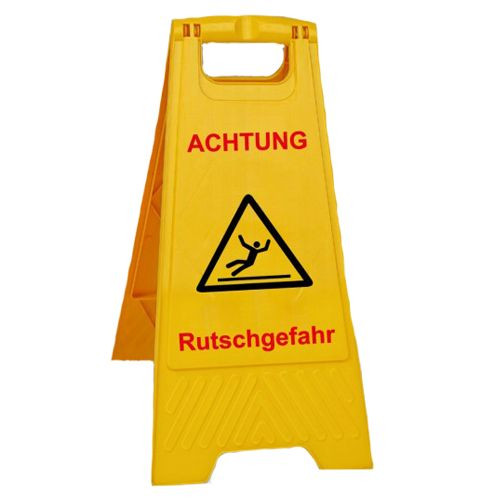 CLEVER-Line Warnschild - Achtung Rutschgefahr - gelb, 2-teilig