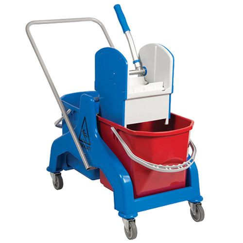 ECO Doppelfahreimer Kunststoff 2x25 ltr. blau mit Deichsel