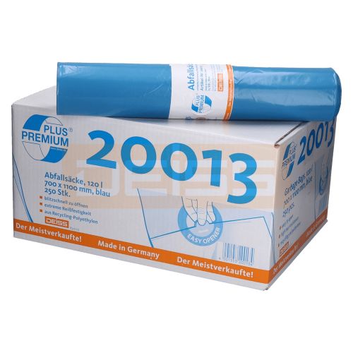 Deiss Premium Abfallsack 120 Ltr Blau Typ 60 22173