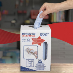 Kimberly-Clark 8380 Wypall X60 Wischtücher - Putztuchrolle mit Zentralentnahme