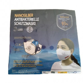 Schutzmaske mit antimikrobiellen Fasern, Pack á 2 Stück