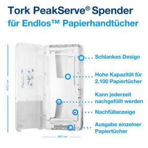 Tork PeakServe Spender für Endlos-Handtücher