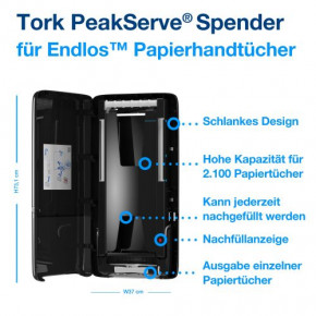 Tork PeakServe Spender für Endlos-Handtücher