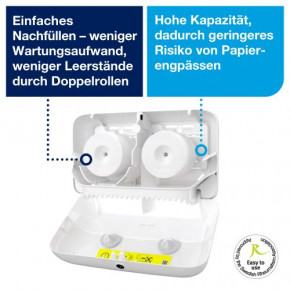 Tork Doppelrollenspender für hülsenloses Midi Toilettenpapier