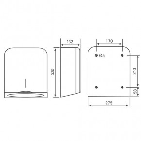 Katrin Falthandtuch-Spender Edelstahl - Katrin Hand Towel M Dispenser