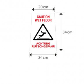 Warnschild - Achtung Rutschgefahr - gelb, 2-teilig