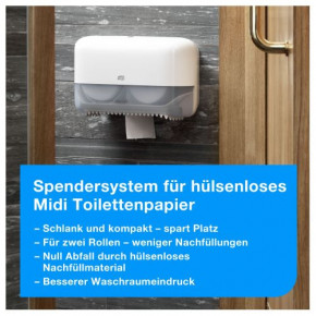 Tork hülsenloses Midi Toilettenpapier Advanced, 2-lagig